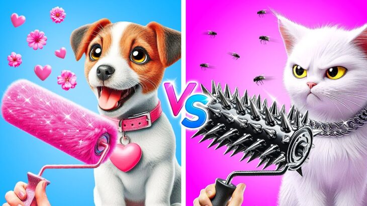ペットの世話の仕方 🫶🏻😸 良い犬 vs 悪い猫！役立つペットハック