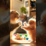 🐱なんだこの親子‼️しつけ中❓